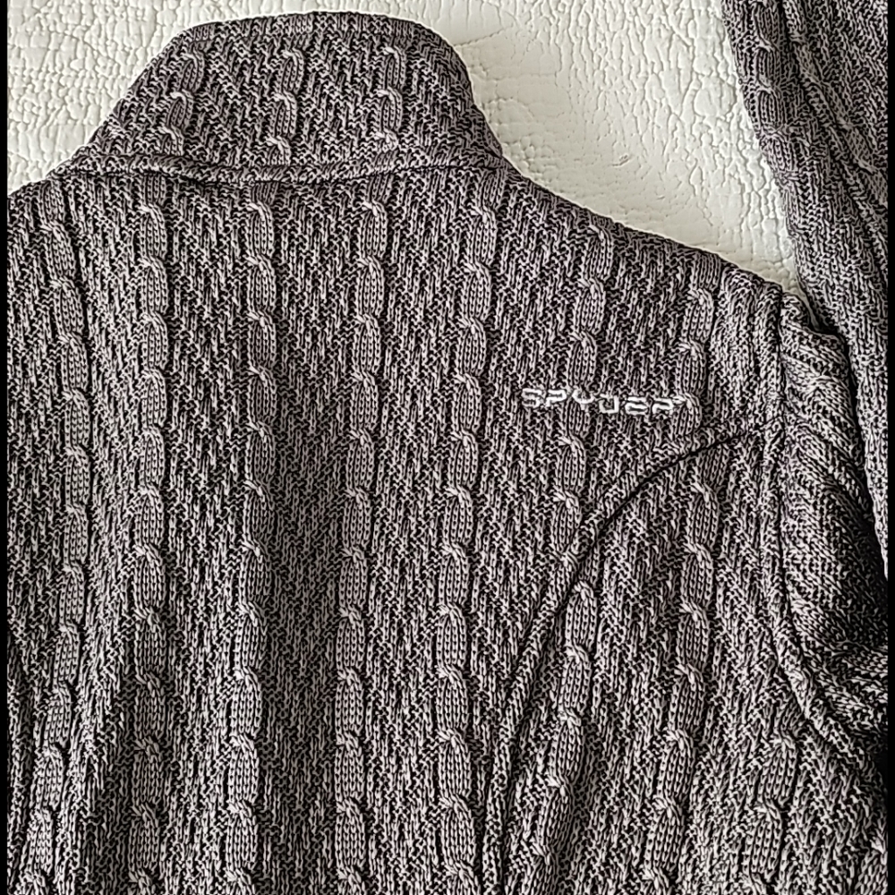 Spyder Full Zipped Turtleneck Cable Knit Sweater - Picture 13 of 15
